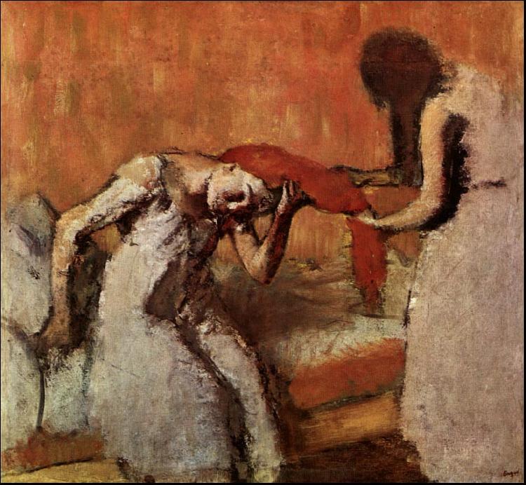 Edgar Degas Seated Woman Having her Hair Combed oil painting image